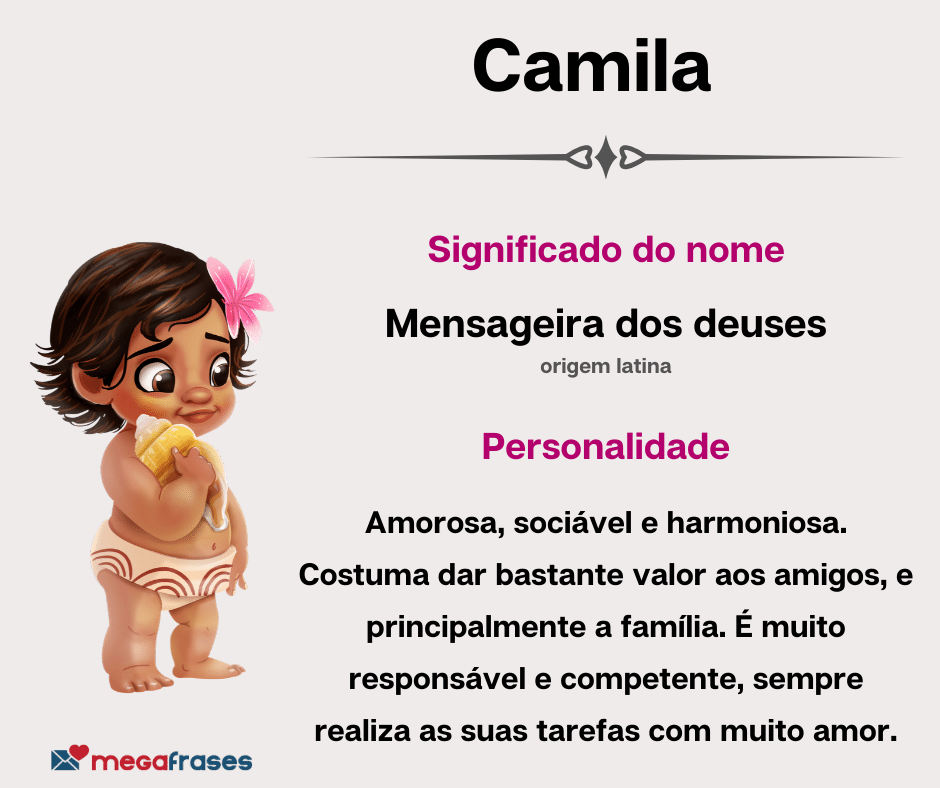 👪 → Qual o significado do nome Maria Camila?