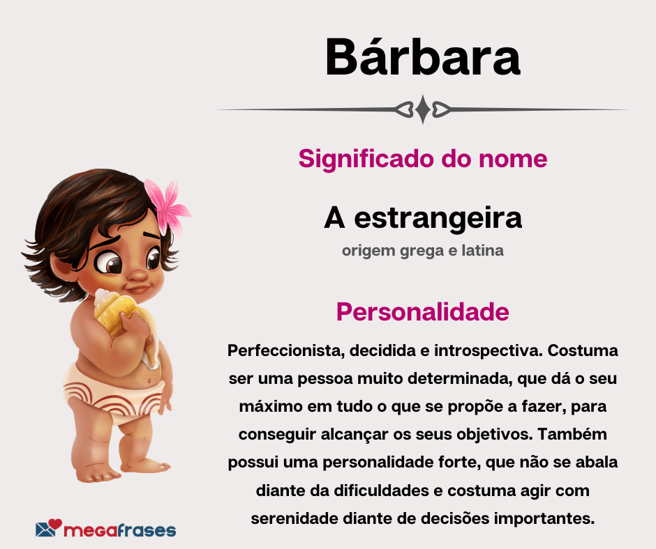 Significado do nome Bárbara + Curiosidades + Mensagens Significado do nome Bárbara + Curiosidades + Mensagens