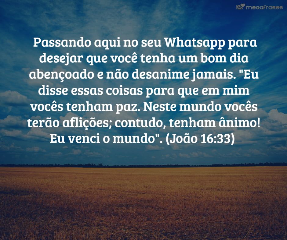 Mensagem Bíblica de Bom Dia para Whatsapp 🤗