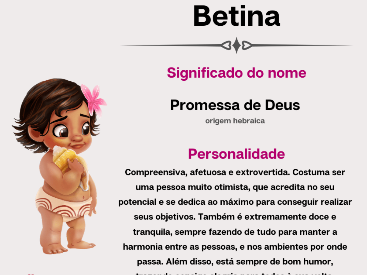 Qual nome significa filha da promessa?