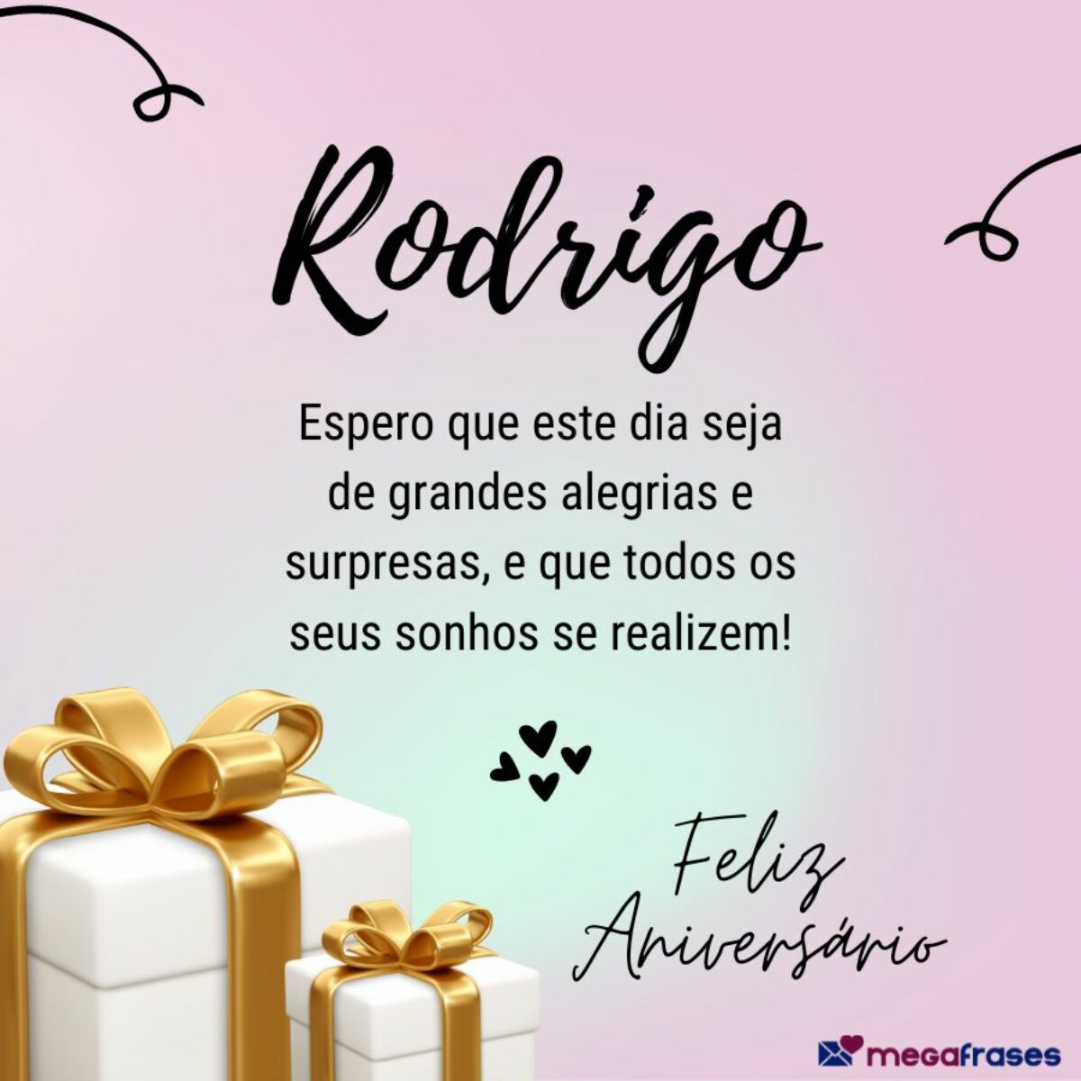 Mensagens de Parabéns e Feliz Aniversário para Rodrigo